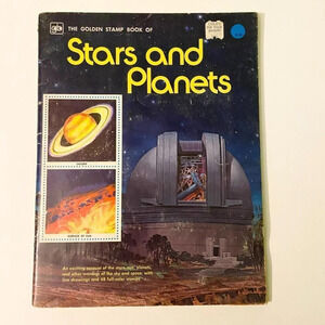 Vintage 1976 The Golden Stamp Book Stars  and Planets Complete